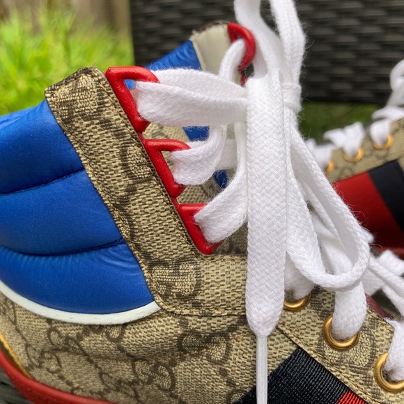 Gucci gg supreme leather high tops - Picture 10 of 13